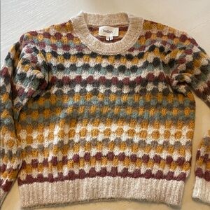 Ba&sh Colorful Geometric Knit Sweater Size 1